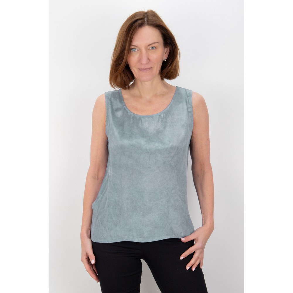 Yauvan Chambray Essential Soft Viscose Vest Top Chambray 