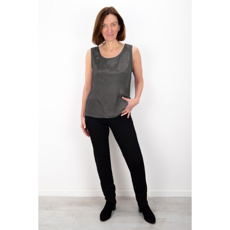 Yauvan Charcoal Essential Soft Viscose Vest Top - Black