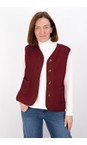 Amazing Woman Berry Red Rouge Teddy Borg Berry Red Rouge Fleece Gilet  