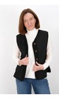 Amazing Woman Black  Teddy Borg Black Fleece Gilet  