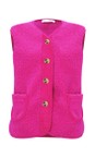 Amazing Woman Magenta Teddy Borg Magenta Fleece Gilet  