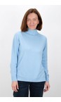 Amazing Woman Crystal Blue Polo Crystal Blue Loose Fit Polo Neck Knit  