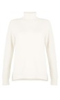 Amazing Woman Cream Polo Cream Loose Fit Polo Neck Knit  