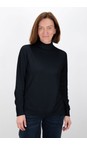 Amazing Woman Dark Navy Polo Dark Navy Loose Fit Polo Neck Knit  