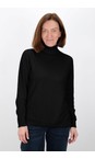 Polo Black Loose Fit Polo Neck Knit