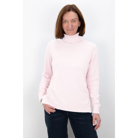Amazing Woman Polo Pale Pink Loose Fit Polo Neck Knit - Pink