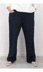 Amazing Woman Dark Navy Gina Dark Navy Long Bubble Jersey Trousers  
