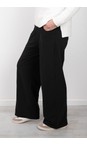 Amazing Woman Black  Gina Black Long Bubble Jersey Trousers  