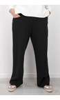Amazing Woman Black  Gina Black Long Bubble Jersey Trousers  