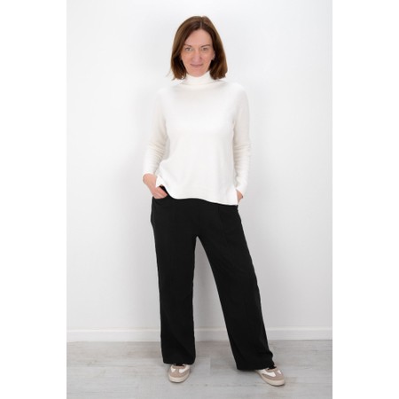 Amazing Woman Gina Black Long Bubble Jersey Trousers - Black