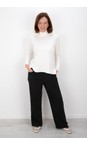 Amazing Woman Black  Gina Black Long Bubble Jersey Trousers  
