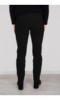 Robell Black  Marie Black Stretch Cotton Velvet Full Length Trouser  