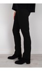 Robell Black  Marie Black Stretch Cotton Velvet Full Length Trouser  
