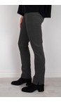 Robell Dark Grey 95 Marie Dark Grey Stretch Cotton Velvet Full Length Trouser  