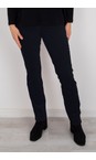 Robell Navy Marie Navy Stretch Cotton Velvet Full Length Trouser  