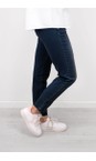 Robell Dark Denim 69 Nena Navy Washed Denim Ankle Zip Cropped Jeans  