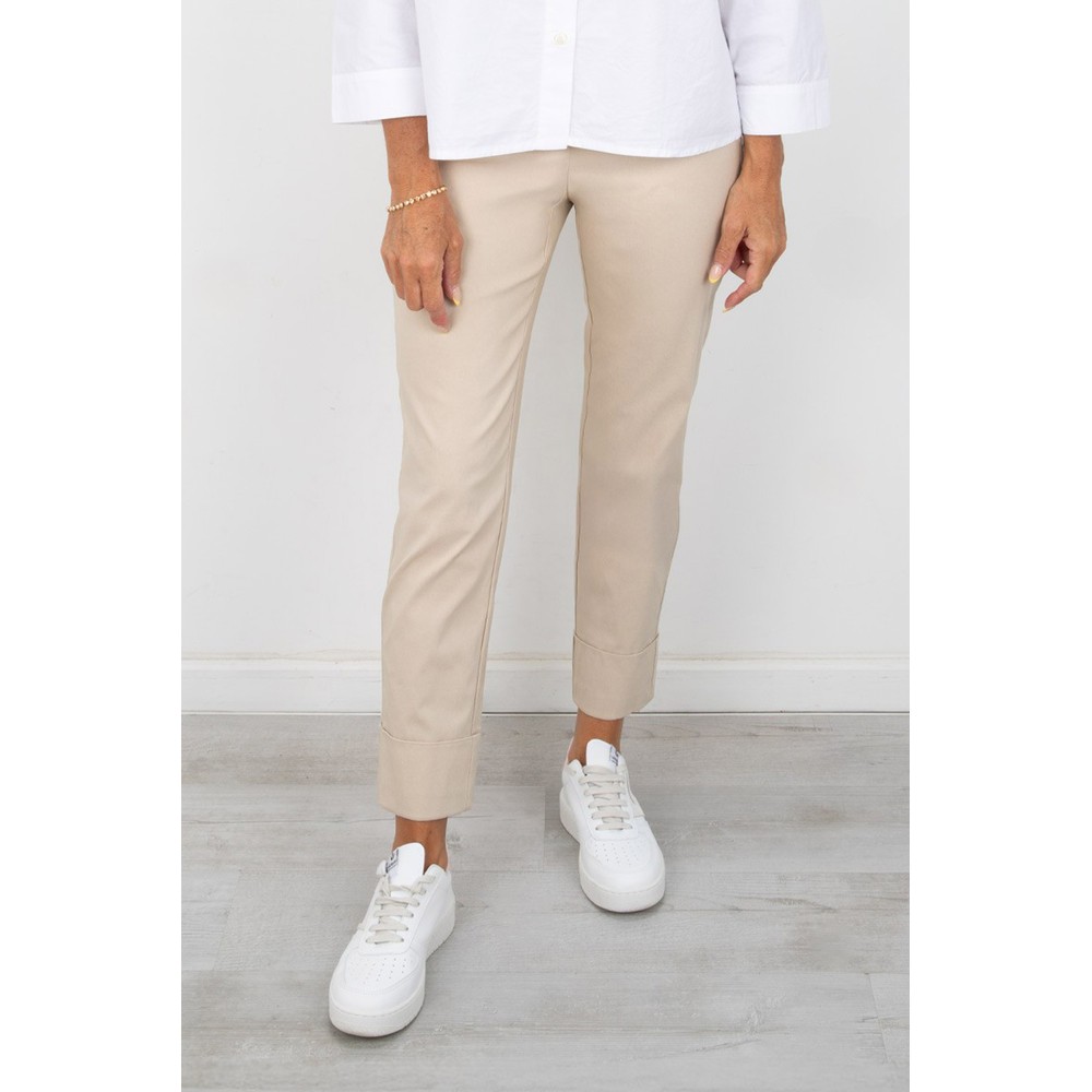 Robell Bella 09 Beige Ankle Length 7/8 Cuff Trouser Beige 14