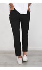 Robell Black 90 Bella 09 Black Ankle Length 7/8 Cuff Trouser  