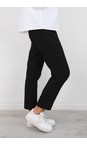 Robell Black 90 Bella 09 Black Ankle Length 7/8 Cuff Trouser  