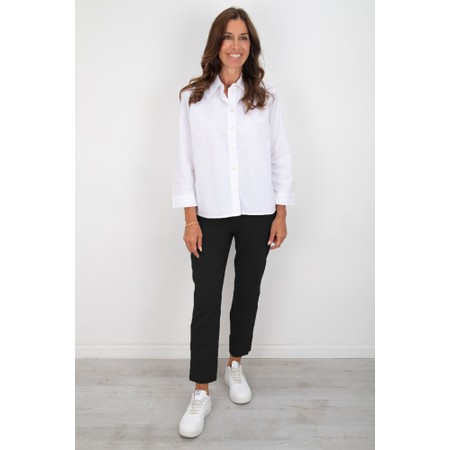 Robell Bella 09 Black Ankle Length 7/8 Cuff Trouser - Black