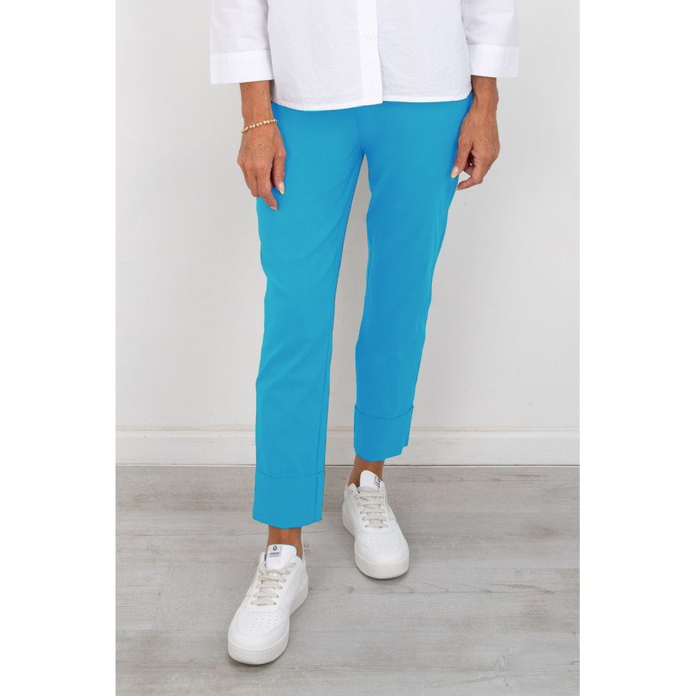 Robell Bella 09 Blue 601 Ankle Length 7/8 Cuff Trouser Blue 601