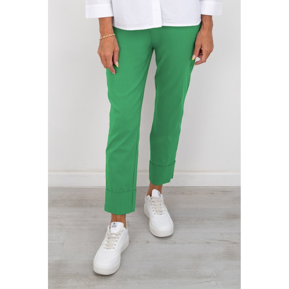Robell Bella 09 Emerald Ankle Length 7/8 Cuff Trouser Emerald 843