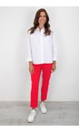 Robell Hot Coral 330 Bella 09 Hot Coral Ankle Length 7/8 Cuff Trouser  