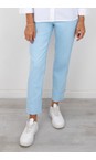 Robell Light Blue 160 / 611 Bella 09 Light Blue Ankle Length Crop Cuff Trouser  