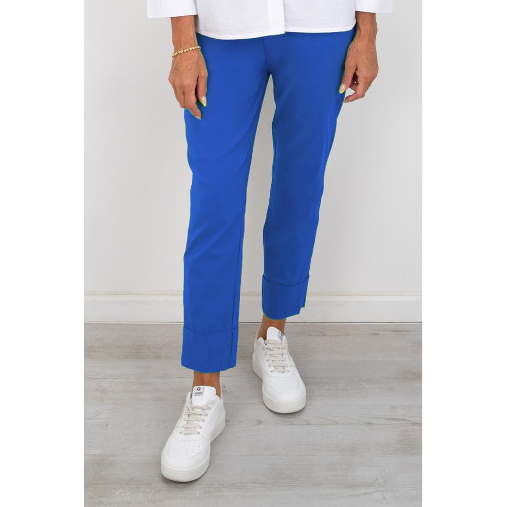 Robell Bella 09 Ankle Length 7/8 Cuff Trouser Nautical Blue 621