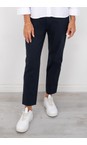 Robell Navy 69 Bella 09 Navy Ankle Length Crop Cuff Trouser  