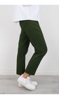 Robell Olive 884 Bella 09 Olive Ankle Length 7/8 Cuff Trouser  