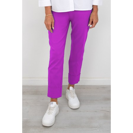 Robell Bella 09 Phlox Pink Ankle Length 7/8 Cuff Trouser - Pink