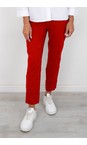 Robell Red 40 Bella 09 Red Ankle Length 7/8 Cuff Trouser  