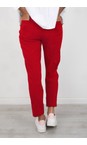 Robell Red 40 Bella 09 Red Ankle Length 7/8 Cuff Trouser  