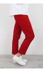 Robell Red 40 Bella 09 Red Ankle Length 7/8 Cuff Trouser  