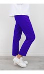 Robell Royal Blue 67 Bella 09 Royal Blue Ankle Length Crop Cuff Trouser  