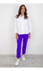 Robell Royal Blue 67 Bella 09 Royal Blue Ankle Length Crop Cuff Trouser  