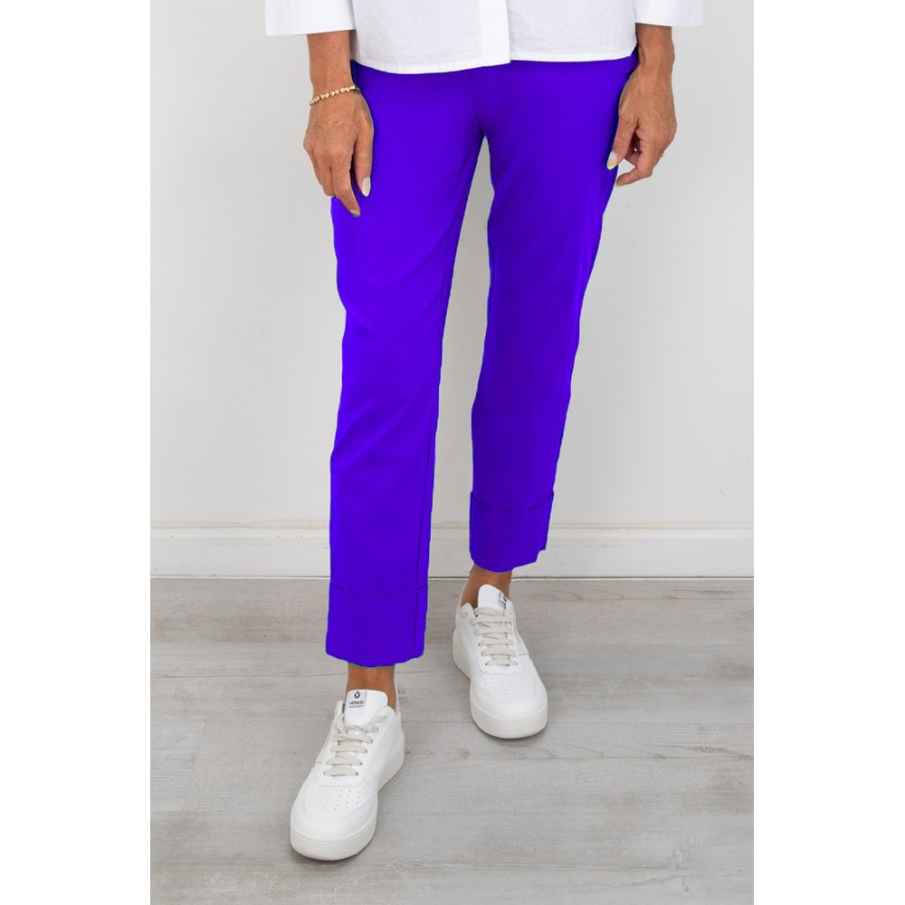 Robell Bella 09 Royal Blue Ankle Length Crop Cuff Trouser Royal Blue 67