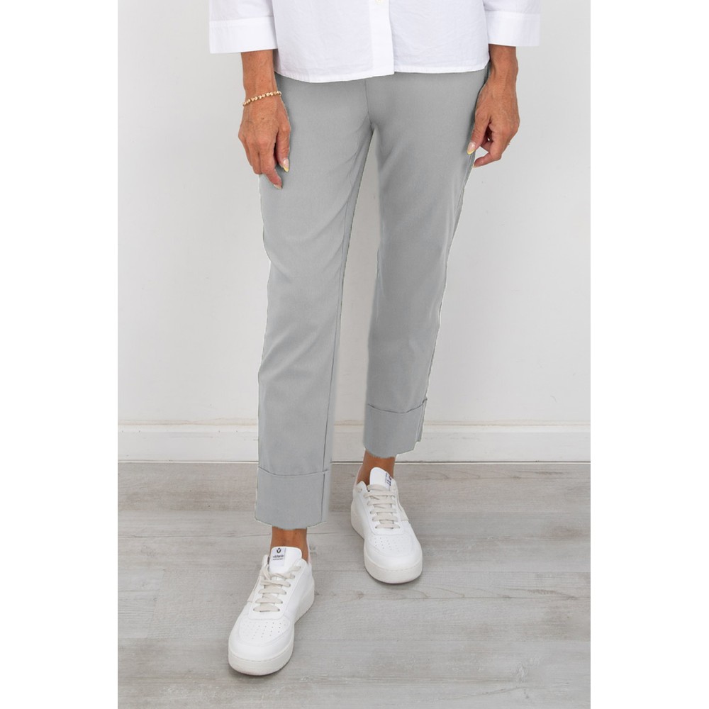 Robell Bella 09 Stone Grey Ankle Length 7/8 Cuff Trouser Stone Grey 920