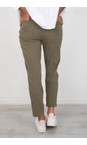Robell Taupe 17 Bella 09 Taupe Ankle Length Crop Cuff Trouser  