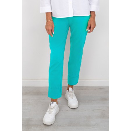 Robell Bella 09 Ankle Length 7/8 Cuff Trouser - Turquoise