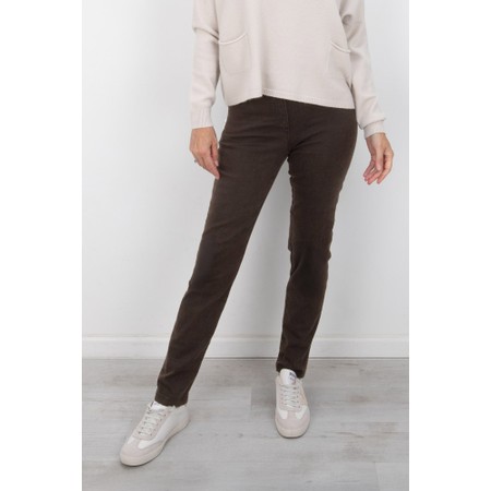 Robell Bella  Brown Slim Fit Full Length Jean - Brown