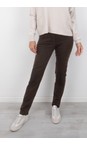 Robell Dark Brown Bella  Brown Slim Fit Full Length Jean  
