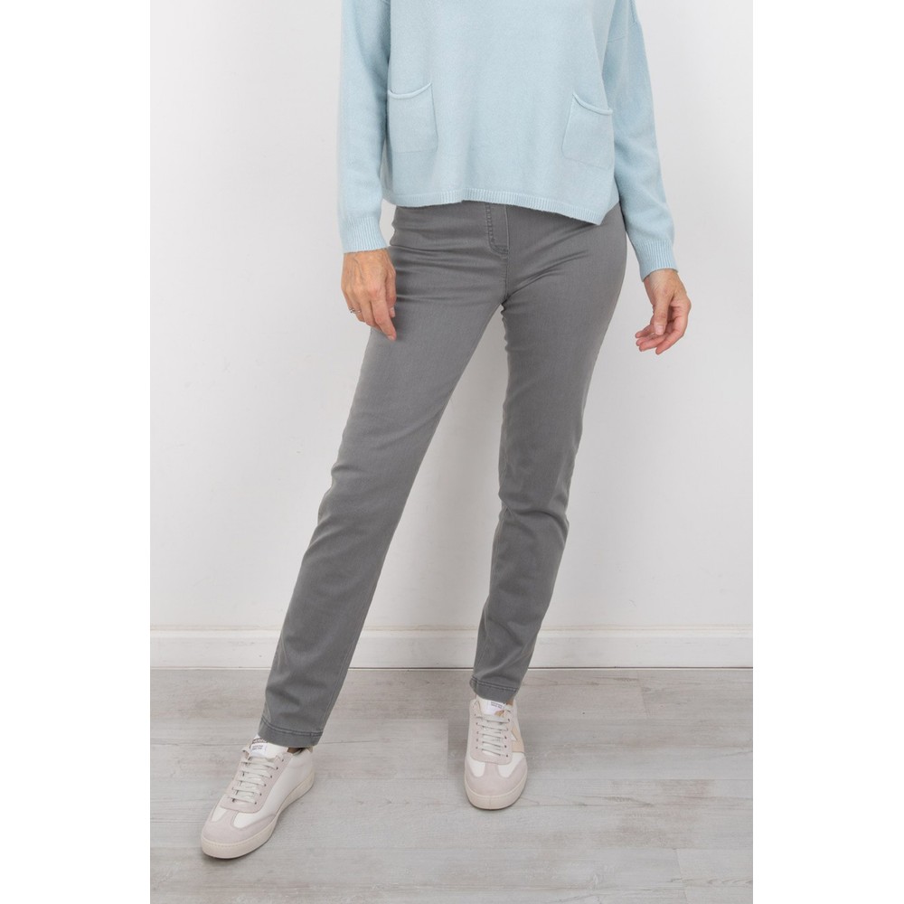 Robell Bella Dark Grey Slim Fit Full Length Jean Dark Grey