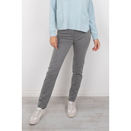 Robell Bella Dark Grey Slim Fit Full Length Jean - Grey