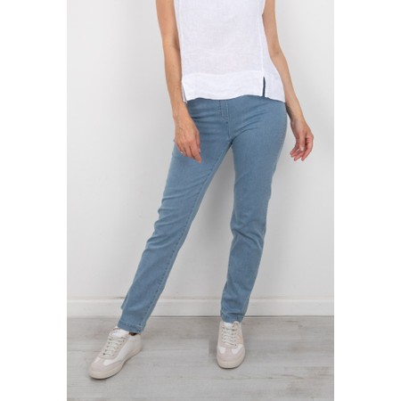 Robell Bella Light Denim Slim Fit Full Length Jean - Blue