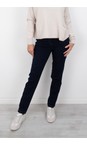 Bella  Navy Contrast Stitch Slim Fit Full Length Jean