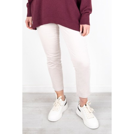 Robell Rose 09 Ivory Needlecord Slimfit Trousers - Off-White