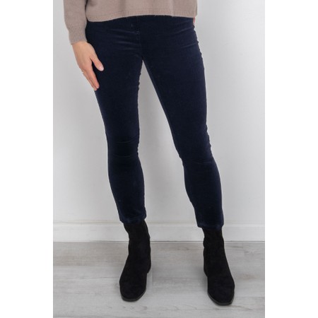 Robell Rose 09 Navy Needlecord Slimfit Trousers - Blue