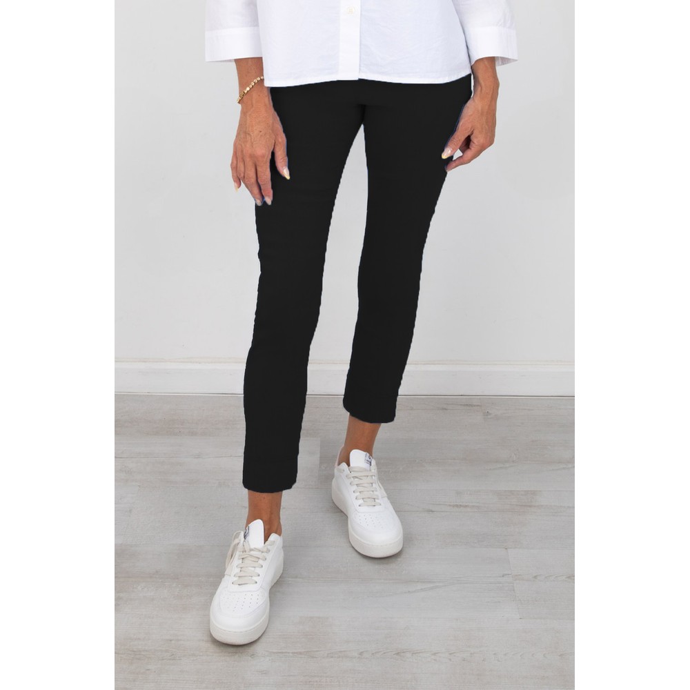 Robell Rose 09 Black 7/8 Slimfit Ankle Length Trouser Black 